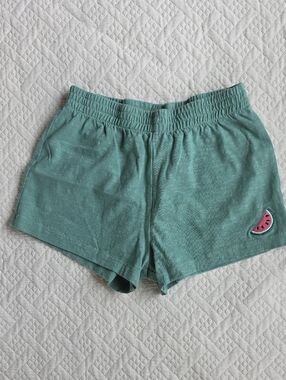 Hanna Andersson Seafoam Green Watermelon Elastic-Waist Pull On Shorts